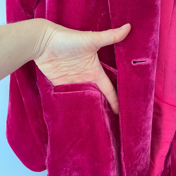 Endless Rose Fuchsia Oversized Velvet Blazer Size S (NWOT) - Picture 7 of 16
